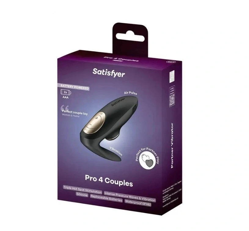 Stimulator Pro 4 Couples, 11 Moduri Suctiune, 12 Moduri Vibratii, Silicon, Incarcare cu Baterii, Silicon, Negru, 8.5 cm, #7, Erotic24.ro