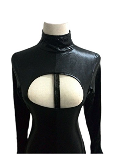 Costum Wet Look Open Cup Negru XL, Nr. 3, Erotic24.ro