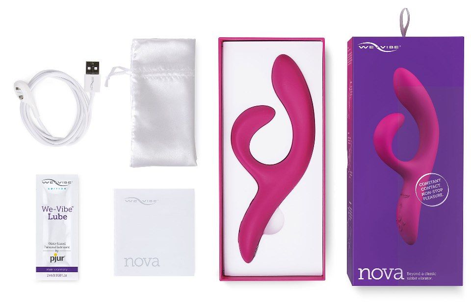 Vibrator Rabbit Nova 2 WE VIBE Silicon USB Fuchsia, #9, Erotic24.ro