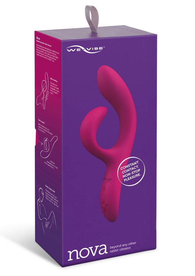 Vibrator Rabbit Nova 2 WE VIBE Silicon USB Fuchsia, #10, Erotic24.ro