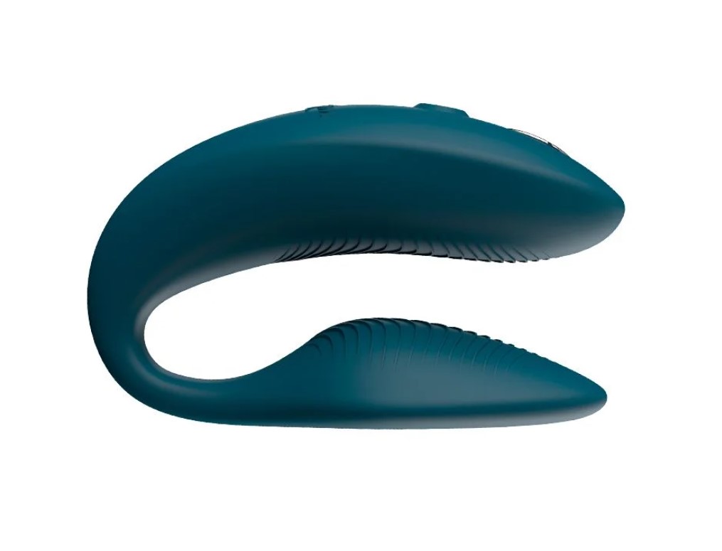 Vibrator Cuplu Sync 2, Silicon, Telecomanda Wireless, Bluetooth, Free App, USB, IPX 7, Verde, #3, Erotic24.ro