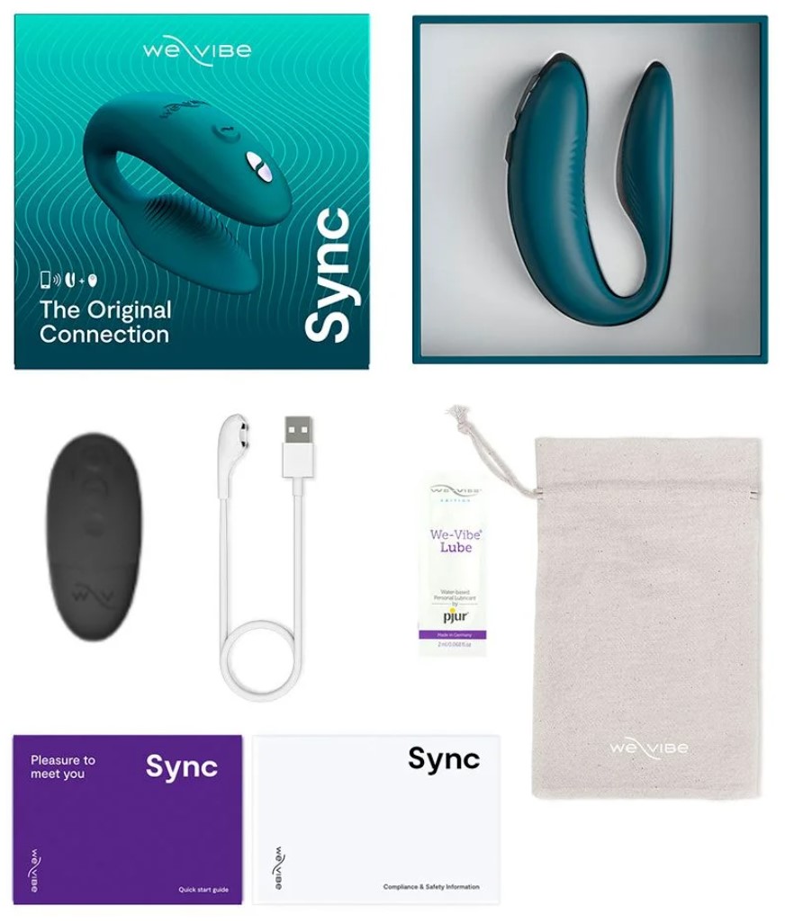 Vibrator Cuplu Sync 2, Silicon, Telecomanda Wireless, Bluetooth, Free App, USB, IPX 7, Verde, #7, Erotic24.ro