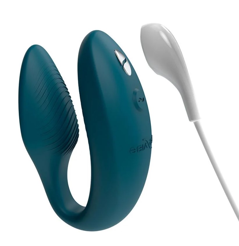 Vibrator Cuplu Sync 2, Silicon, Telecomanda Wireless, Bluetooth, Free App, USB, IPX 7, Verde, #5, Erotic24.ro