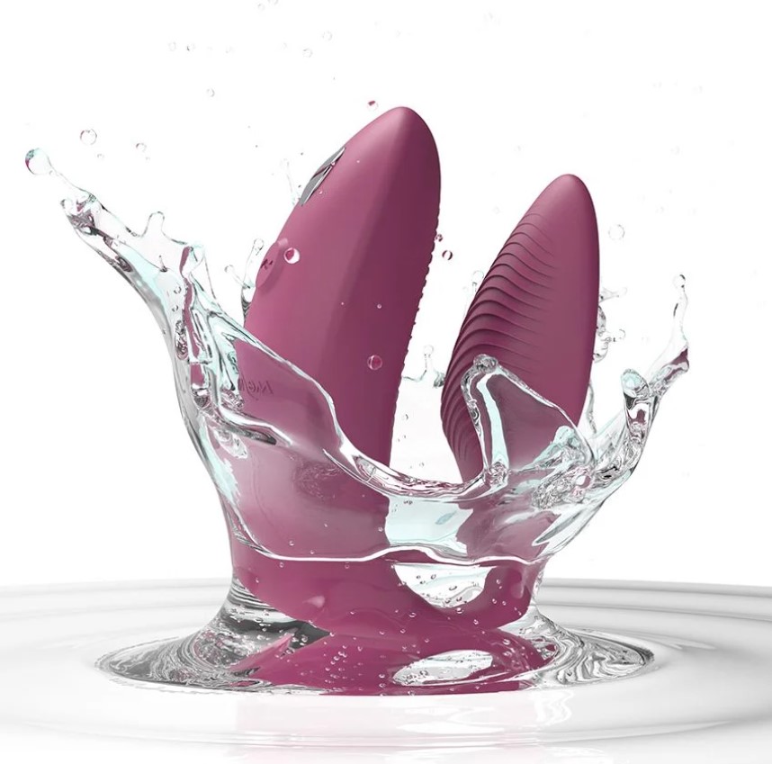 Vibrator Cuplu Sync 2, Silicon, Telecomanda Wireless, Bluetooth, Free App, USB, IPX 7, Roz, #7, Erotic24.ro