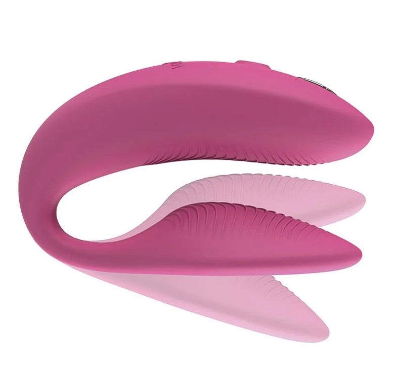 Vibrator Cuplu Sync 2, Silicon, Telecomanda Wireless, Bluetooth, Free App, USB, IPX 7, Roz, #2, Erotic24.ro