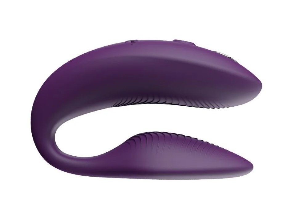 Vibrator Cuplu Sync 2, Silicon, Telecomanda Wireless, Bluetooth, Free App, USB, IPX 7, Mov, #3, Erotic24.ro
