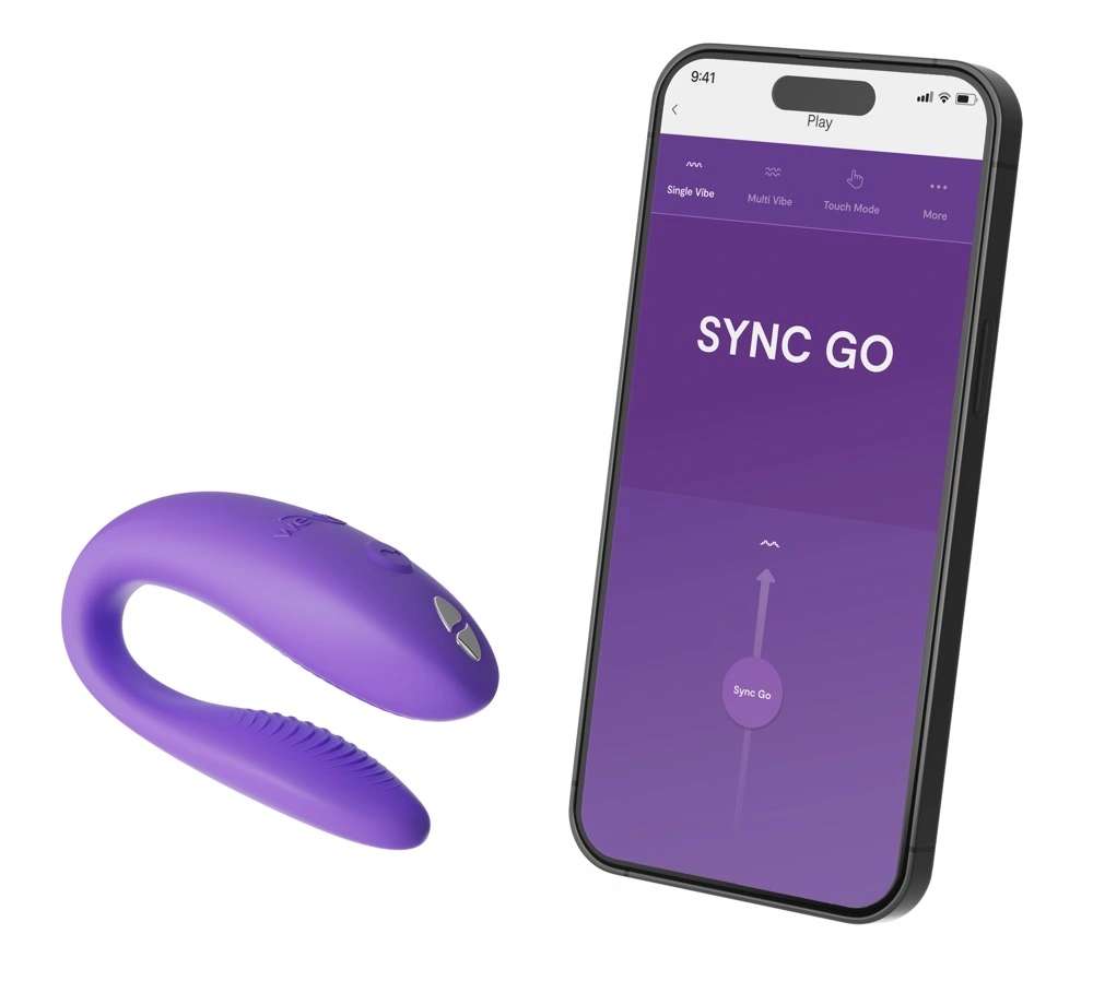 Stimulator Sync Go We-Vibe, Aplicatie Mobila, Control Bluetooth, Silicon, USB, Mov, #1, Erotic24.ro