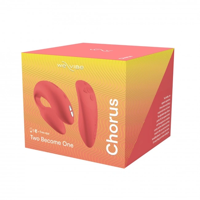 Vibrator pentru Cupluri Chorus We Vibe, Bluetooth Control, Mobile App, Silicon, USB, Coral, #5, Erotic24.ro