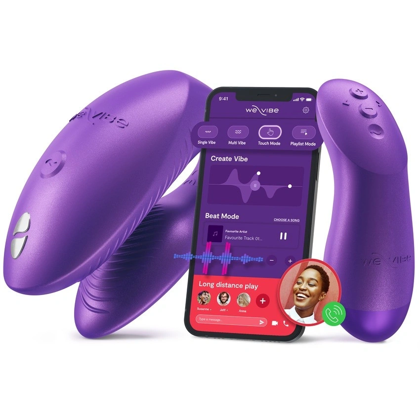 Vibrator pentru Cuplu Chorus Pro, We-Vibe App, Bluetooth Control, Cosmic Purple