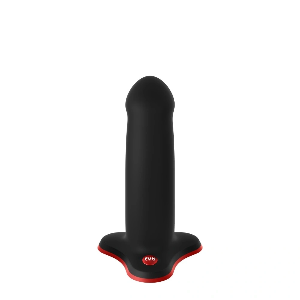 Dildo Amor Fun Factory, Ventuza la Baza, Silicon, Negru, 14.6 cm, Nr. 3, Erotic24.ro