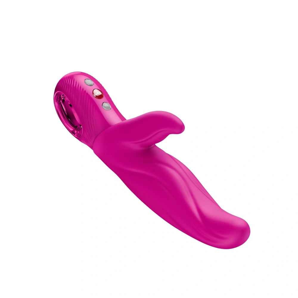Vibrator Rabbit Lady Bi Fun Factory, 6 Moduri Vibratii, 6 Intensitate de Viteza, Silicon, USB, Magenta, 22.1 cm, #3, Erotic24.ro