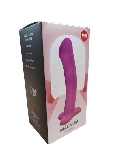 Dildo Magnum Fun Factory, Ventuza la Baza, Silicon, Mov, 18.3 cm, #4, Erotic24.ro