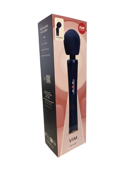 Vibrator Masaj Vim, 9 Moduri Vibratii, Silicon, USB, Albastru, 31.4 cm, #4, Erotic24.ro