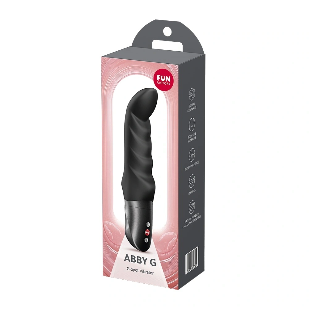 Vibrator Abby G Fun Factory, 10 Moduri Vibratii, Silicon, Negru, 19 cm, Nr. 3, Erotic24.ro