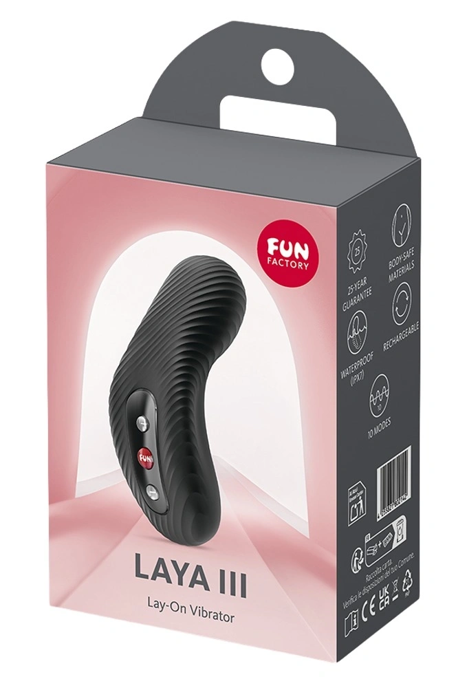 Stimulator Clitoris Laya III, 10 Moduri Vibratii, Silicon, USB, Negru, Fun Factory, 10.7 cm, #3, Erotic24.ro