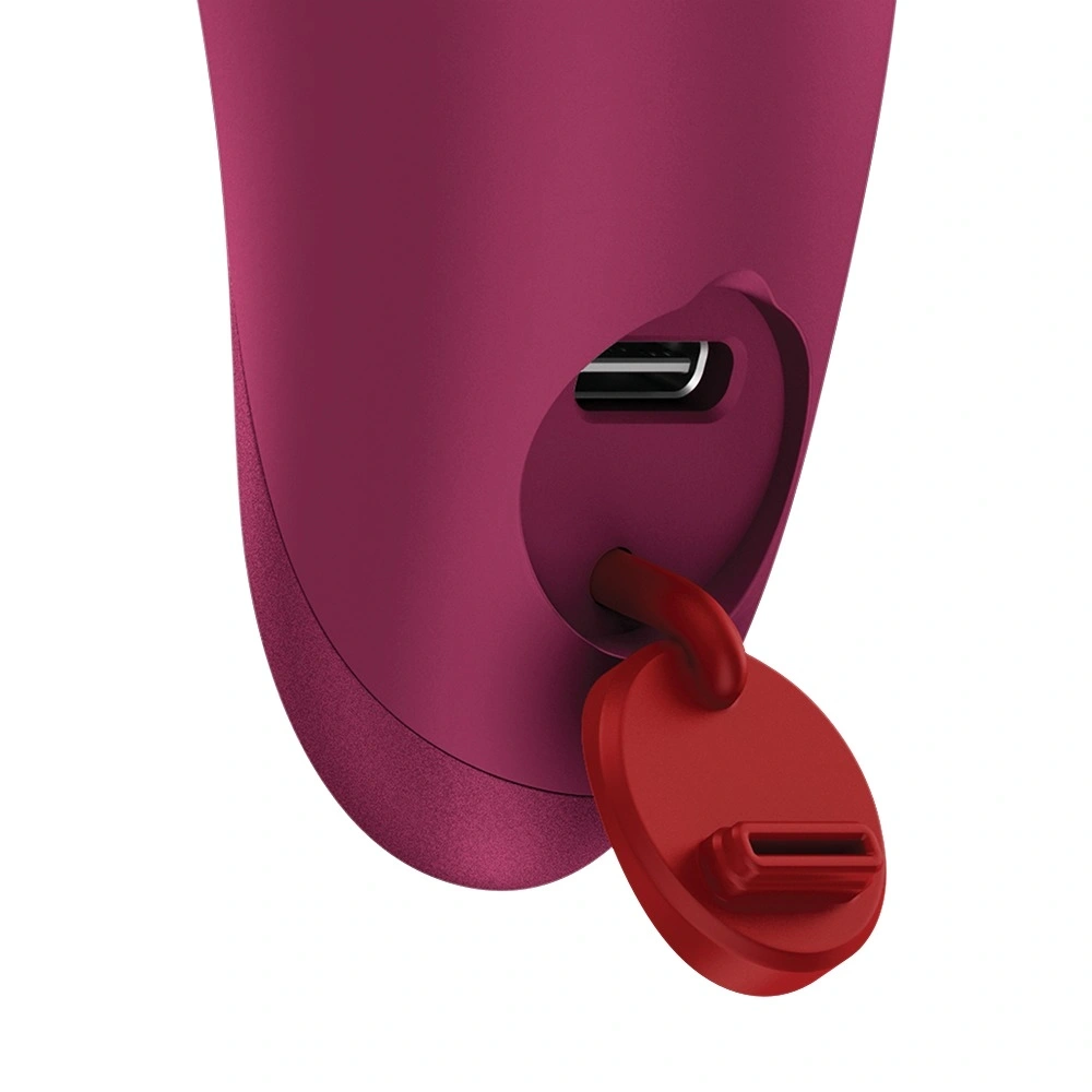 Stimulator Clitoris Charme Fun Factory, 12 Moduri Vibratii, Silicon, USB, Visiniu, 8.4 cm, Nr. 5, Erotic24.ro