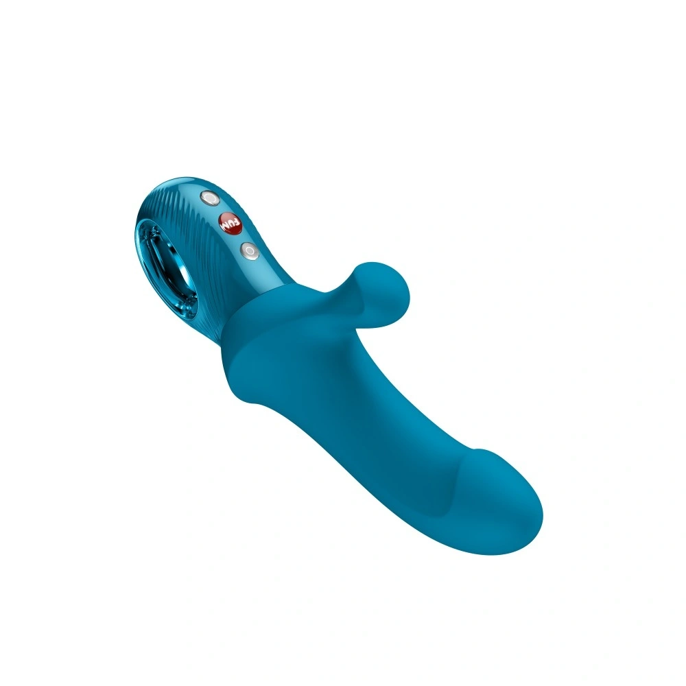 Vibrator Bi Stronic Curve Fun Factory, 8 Moduri Impingere, 6 Moduri Vibratii, Silicon, USB, Albastru, 23.8 cm, #3, Erotic24.ro