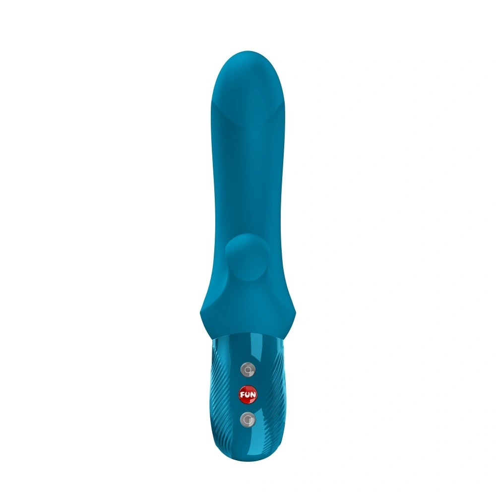 Vibrator Bi Stronic Curve Fun Factory, 8 Moduri Impingere, 6 Moduri Vibratii, Silicon, USB, Albastru, 23.8 cm, #2, Erotic24.ro
