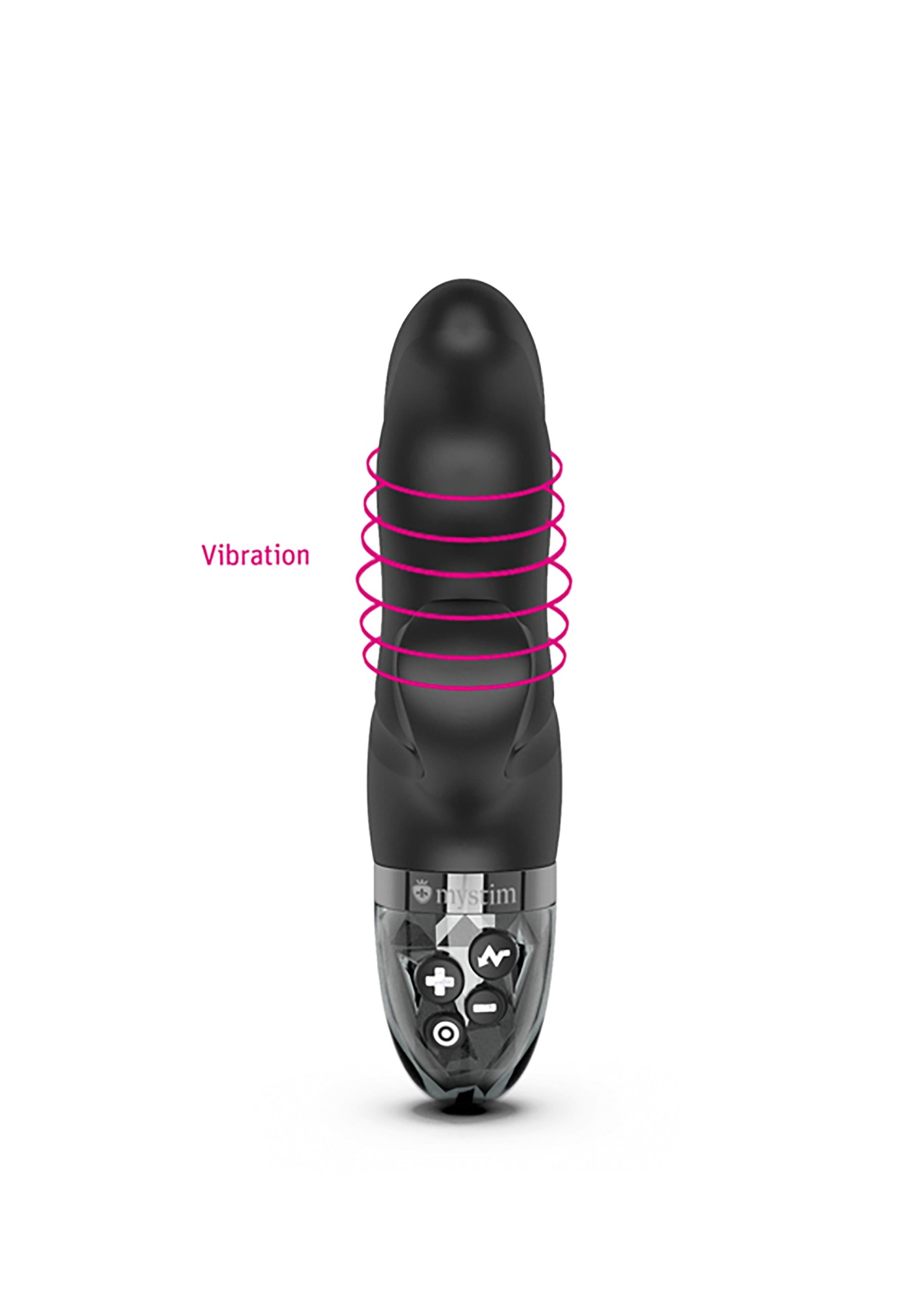 Vibrator Mystim Hip Hop Bob, 8 Moduri Vibratii, 5 Moduri Electro-Stimulare, Silicone, Negru, 16 cm, #4, Erotic24.ro