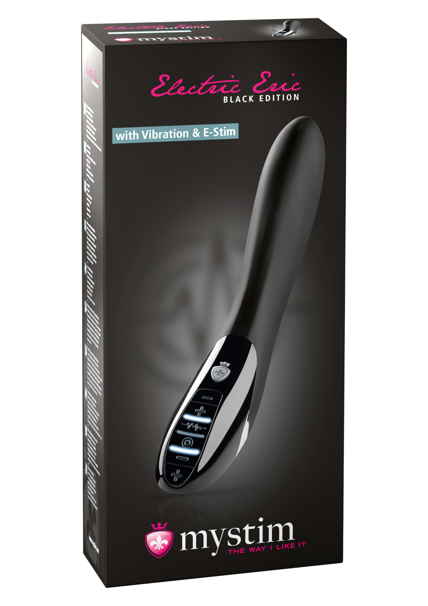 Vibrator Electric Eric Vibration&E-Stim Silicon USB Negru 27 cm, Nr. 3, Erotic24.ro