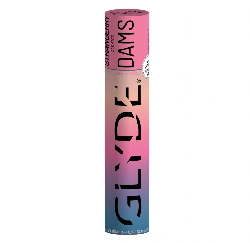 Protectie pentru Sex Oral Glyde Dams, Aroma Capsuni, 4 buc, #1, Erotic24.ro
