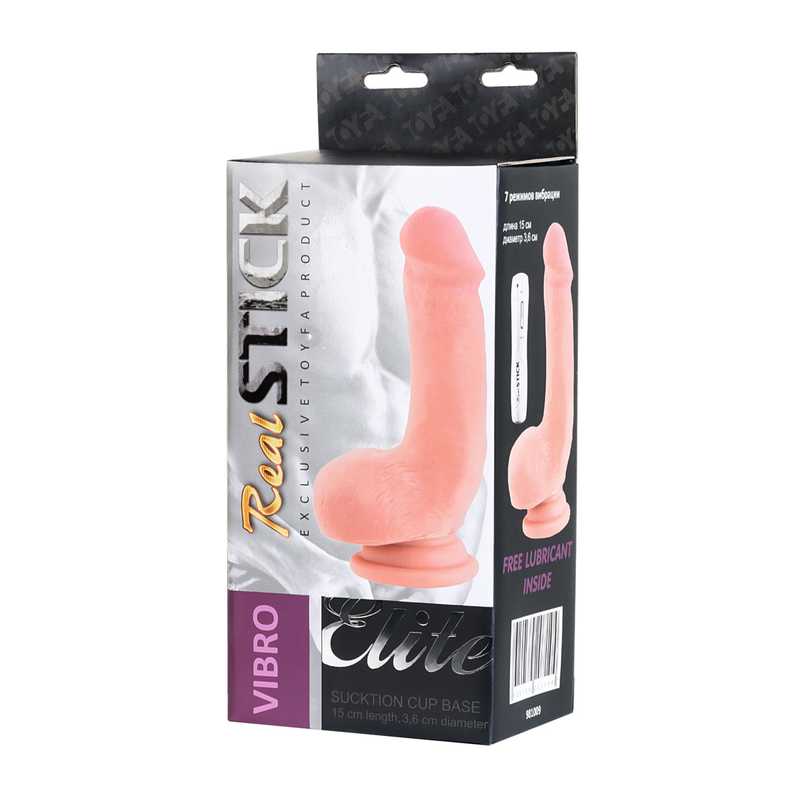 Vibrator RealStick Elite Natural 19 cm, Nr. 6, Erotic24.ro