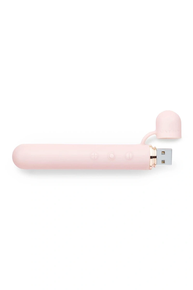 Vibrator Baton cu Accesoriu Detasabil, Silicon, USB, Roz, 12.4 cm, #3, Erotic24.ro