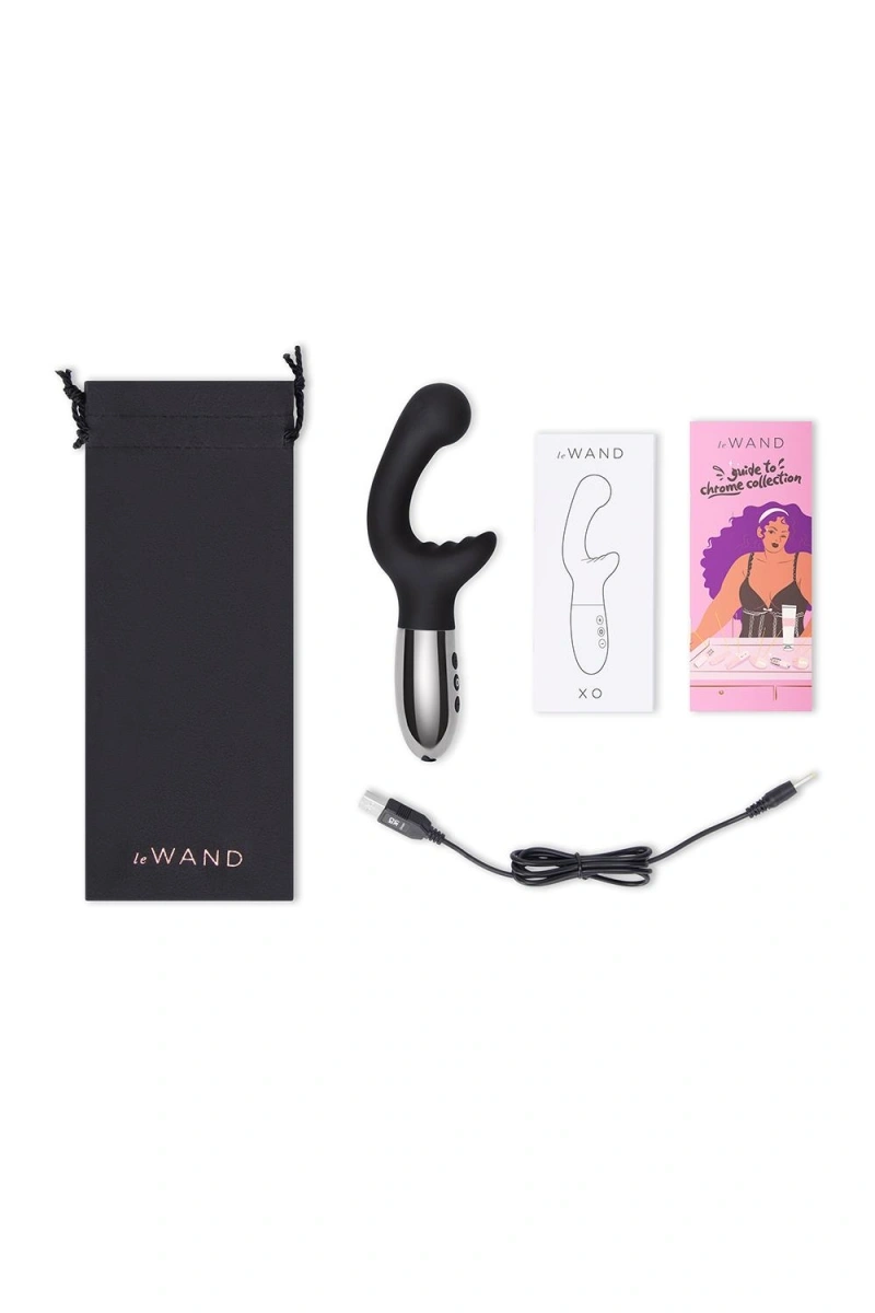 Vibrator XO le Wand, 15 Moduri Vibratii, 6 Intensitati de Viteza, Silicon, USB, Negru, 19 cm, #7, Erotic24.ro