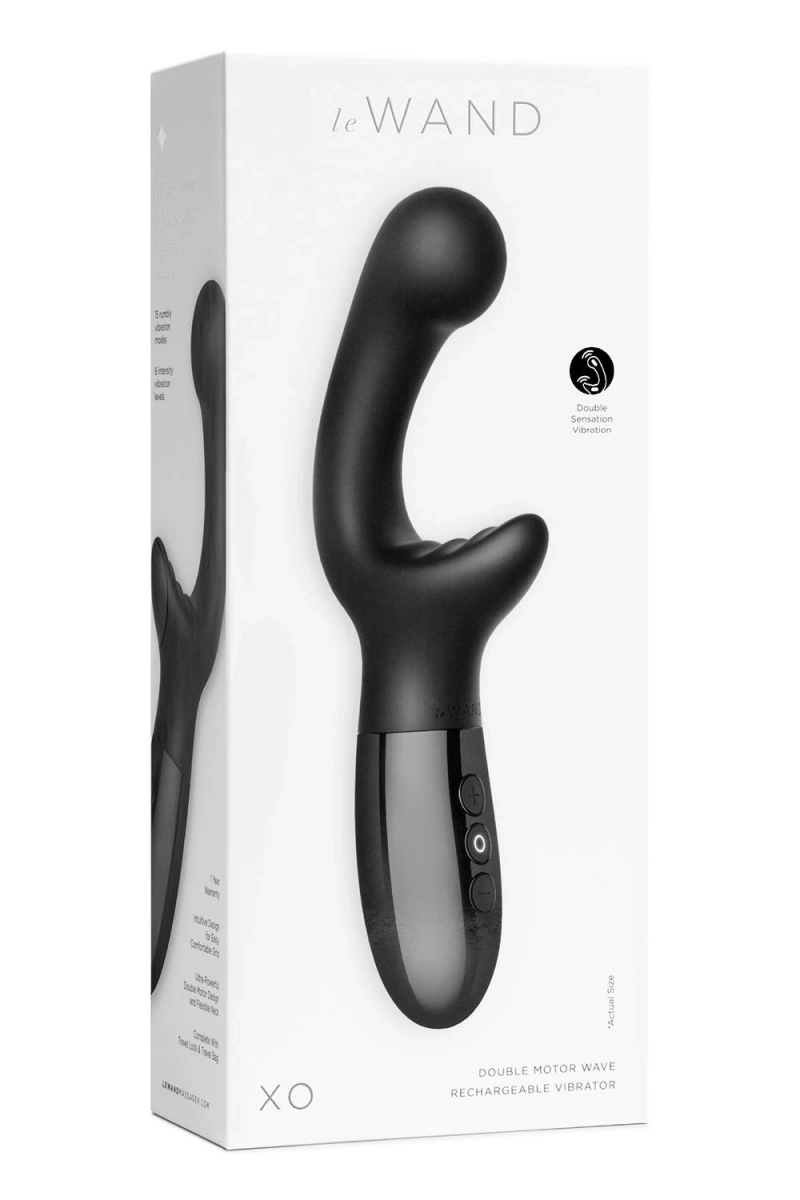 Vibrator XO le Wand, 15 Moduri Vibratii, 6 Intensitati de Viteza, Silicon, USB, Negru, 19 cm, #8, Erotic24.ro