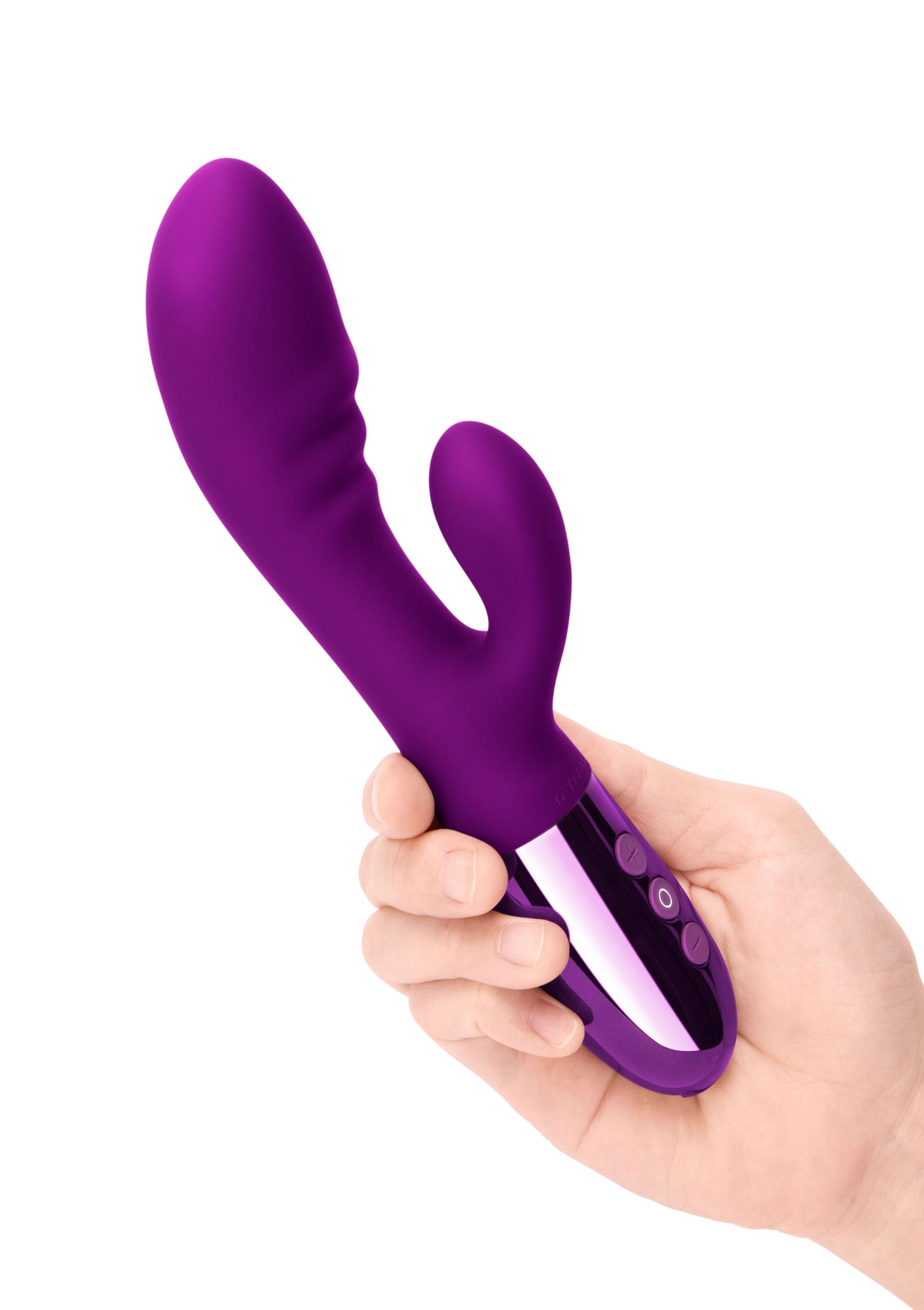 Vibrator Rabbit Le Wand Blend, 15 Moduri Vibratii, 6 Intensitati Viteza, Silicon, USB, Mov, 20 cm, #4, Erotic24.ro