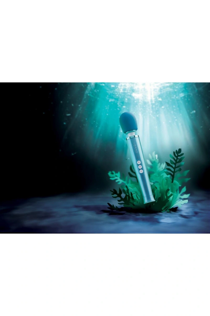 Vibrator Masaj Submersibil, 20 Moduri Vibratii, 10 Viteze, Silicon, ABS, USB, Albastru, 29 cm, #8, Erotic24.ro