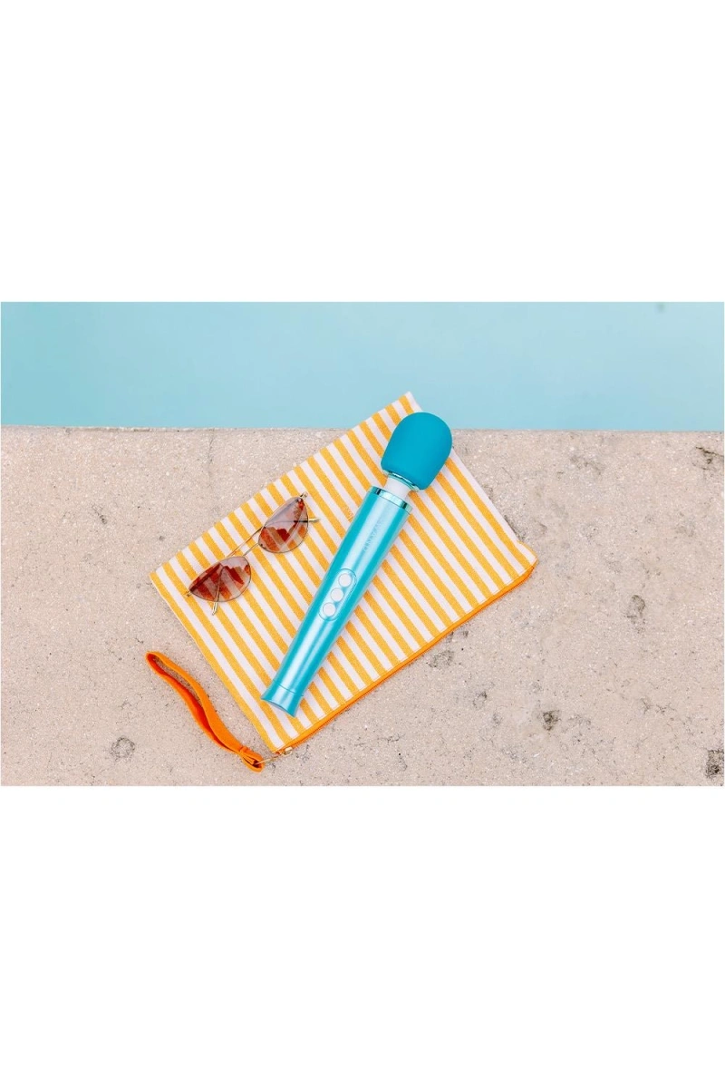 Vibrator Masaj Submersibil, 20 Moduri Vibratii, 10 Viteze, Silicon, ABS, USB, Albastru, 29 cm, #17, Erotic24.ro