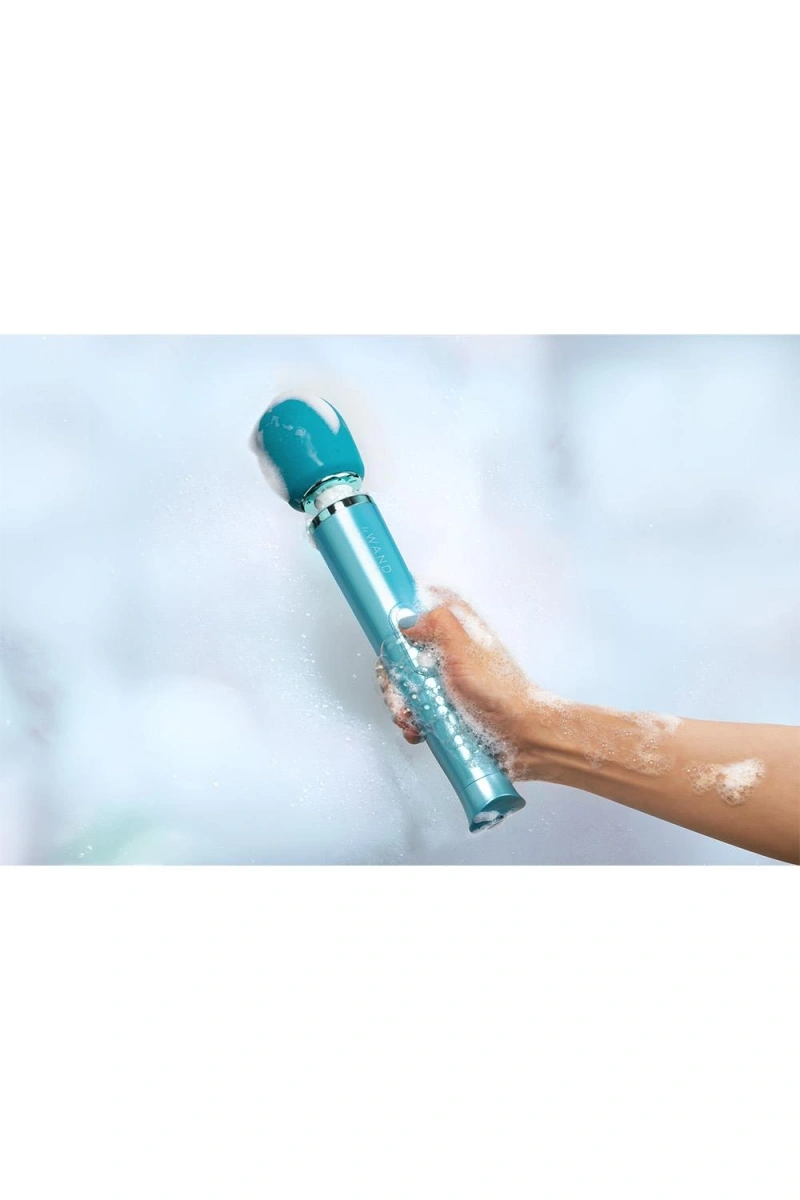 Vibrator Masaj Submersibil, 20 Moduri Vibratii, 10 Viteze, Silicon, ABS, USB, Albastru, 29 cm, #15, Erotic24.ro