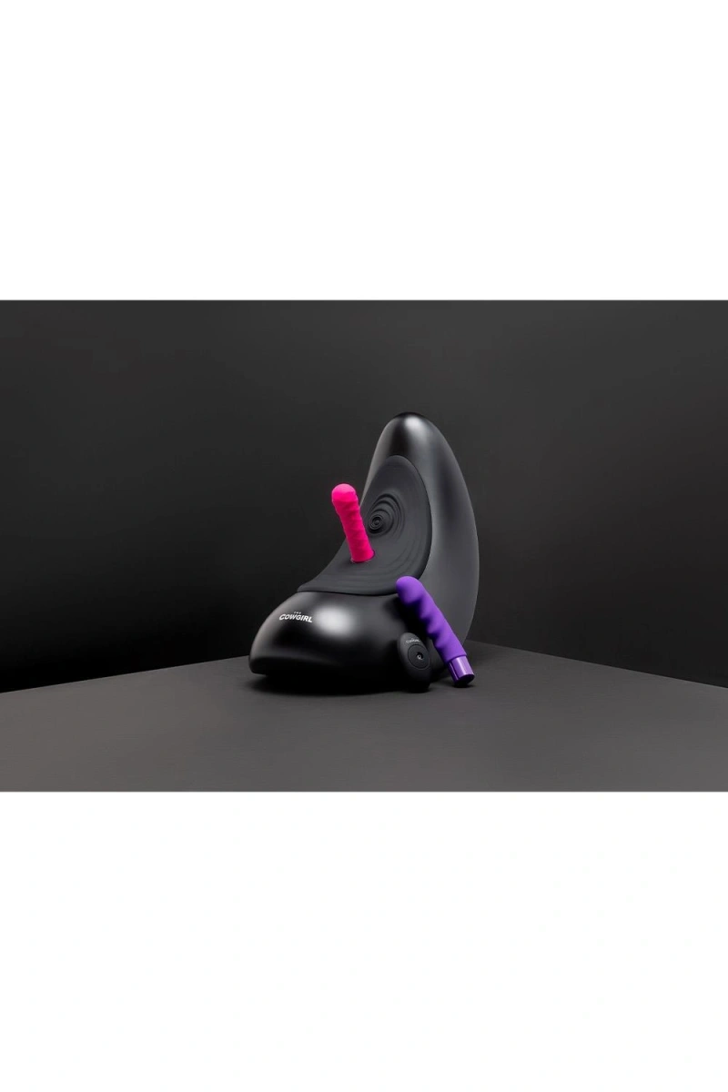 Masina de Sex The Cowgirl Saddle, Remote Control, 2 Atasamente, Silicon, USB, Negru, #13, Erotic24.ro