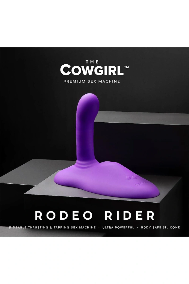 Masina de Sex The Cowgirl Rodeo Rider, 5 Moduri Impingere, 5 Moduri Tapare, Silicon, USB, Mov, #11, Erotic24.ro