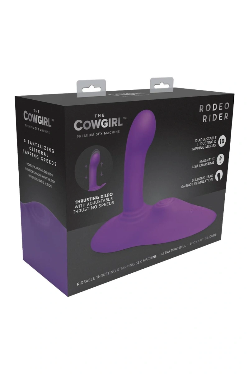 Masina de Sex The Cowgirl Rodeo Rider, 5 Moduri Impingere, 5 Moduri Tapare, Silicon, USB, Mov, #13, Erotic24.ro
