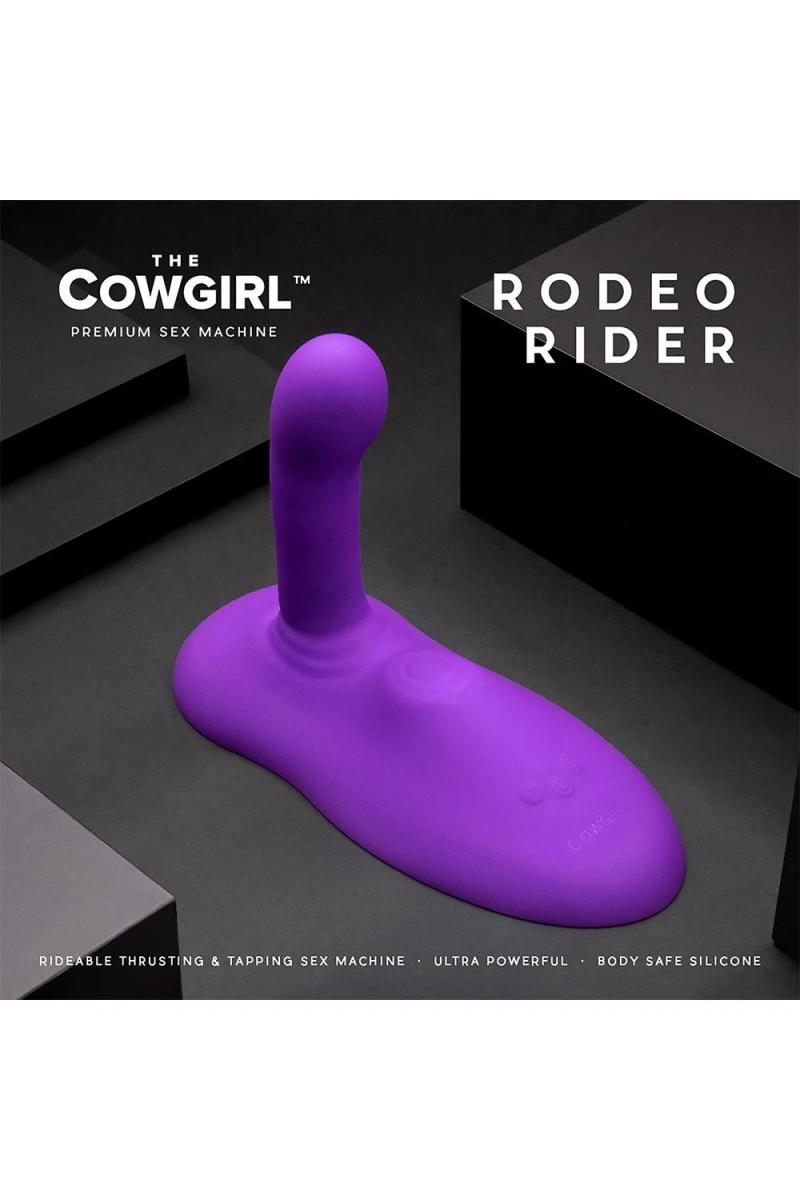 Masina de Sex The Cowgirl Rodeo Rider, 5 Moduri Impingere, 5 Moduri Tapare, Silicon, USB, Mov, #12, Erotic24.ro
