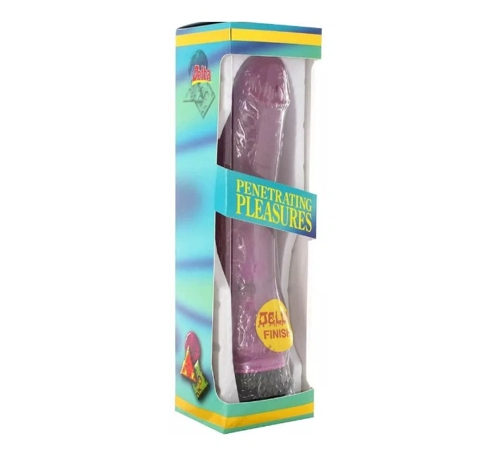 Vibrator Multispeed Jelly Finish, PVC, Mov, 21 cm, #2, Erotic24.ro