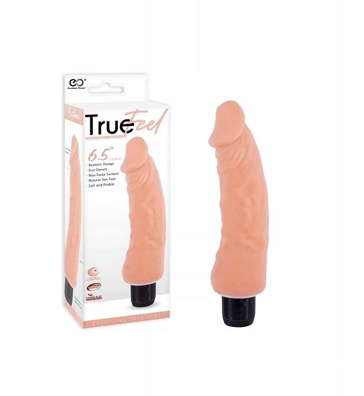 Vibrator Realist Multispeed True Feell, TPR, Natural, 19 cm, #2, Erotic24.ro