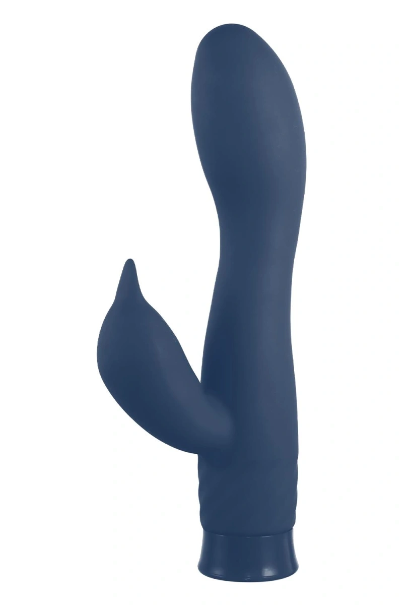 Vibrator Rabbit Dark Falls 10 Moduri Vibratii, Silicon, USB, Albastru Inchis, 16.5 cm, Nr. 1, Erotic24.ro
