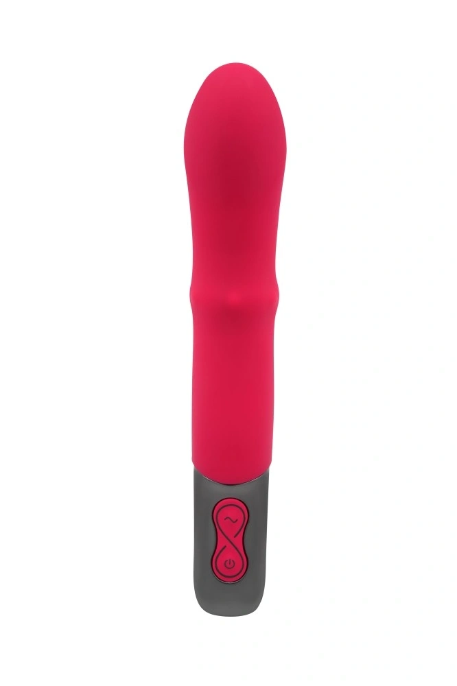 Vibrator Punctul G Titanz, Waving Beaded, Silicon, USB, Roz, 20 cm, #2, Erotic24.ro
