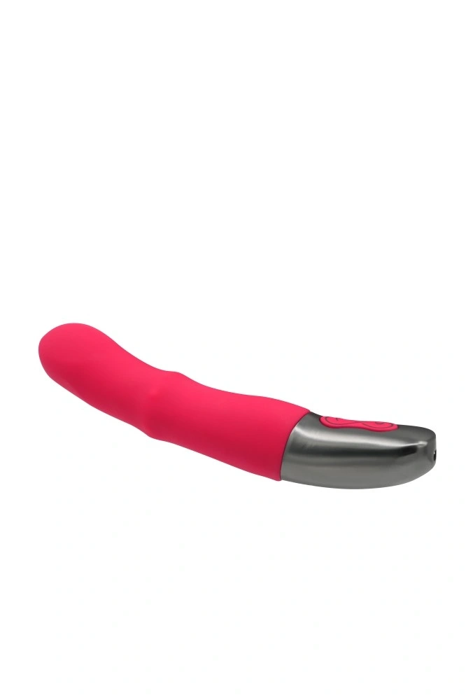 Vibrator Punctul G Titanz, Waving Beaded, Silicon, USB, Roz, 20 cm, #7, Erotic24.ro