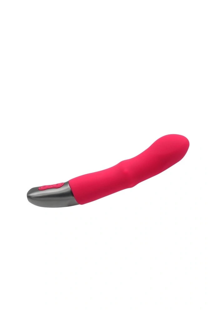Vibrator Punctul G Titanz, Waving Beaded, Silicon, USB, Roz, 20 cm, #8, Erotic24.ro