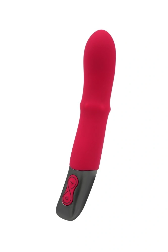 Vibrator Punctul G Titanz, Waving Beaded, Silicon, USB, Roz, 20 cm