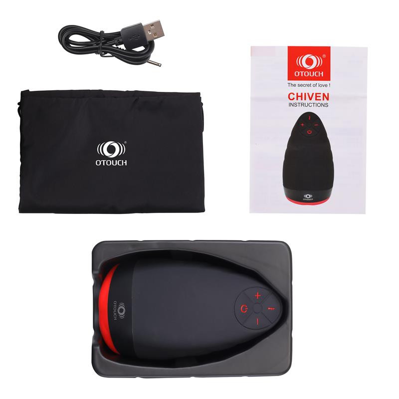 Masturbator Chiven2 Intelligent Heating&Vibration, Silicon Lichid, USB, Negru, #8, Erotic24.ro