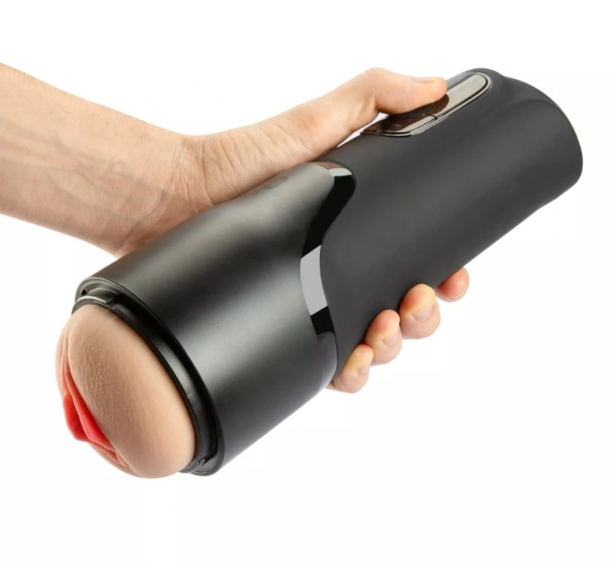 Masturbator Pussy AIRTURN 4, Ecran LED, Vibratii si Suctiune, TPE si ABS, USB, 27.2 cm, #2, Erotic24.ro