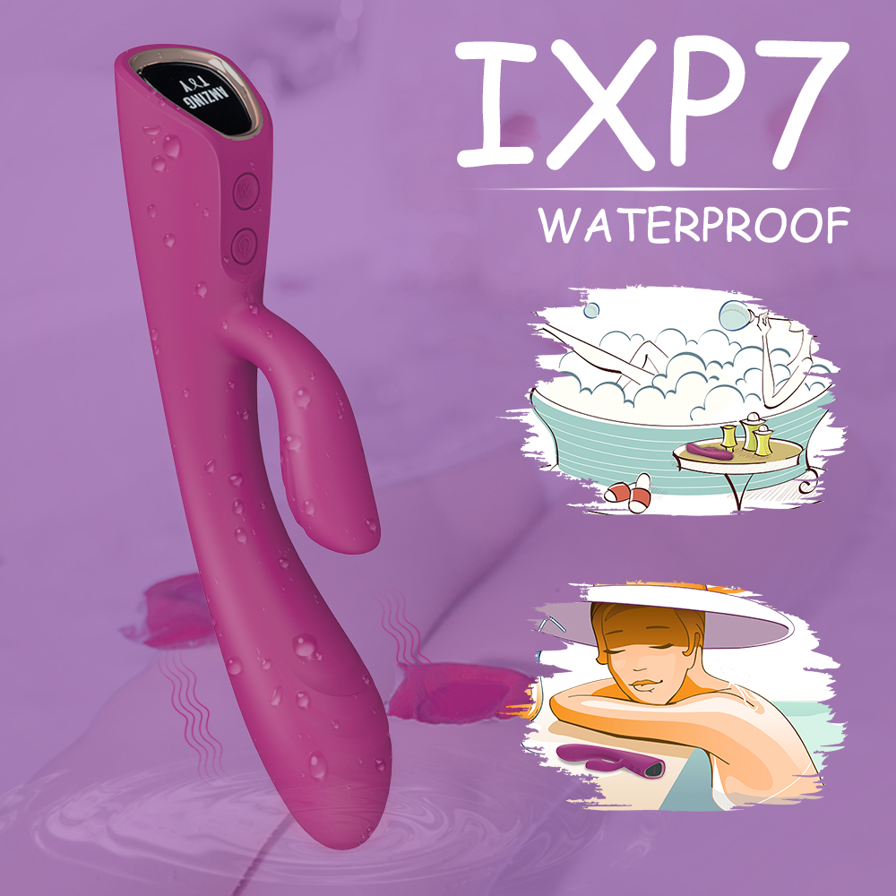 Vibrator Iepuras Ruffy Heating&Vibrations Silicon USB Rosu, Nr. 6, Erotic24.ro