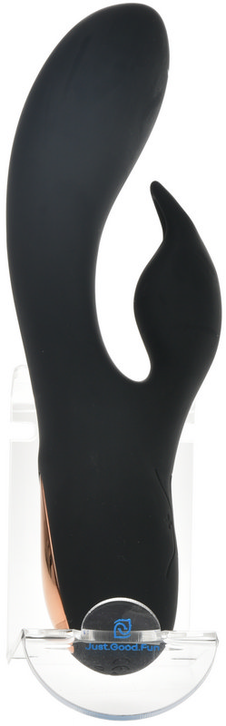 Premium Vibrator Rabbit, 8 Moduri Vibratii, 4 Intensitati, Silicon, USB, Negru, JGF Premium Sex Toys, #5, Erotic24.ro