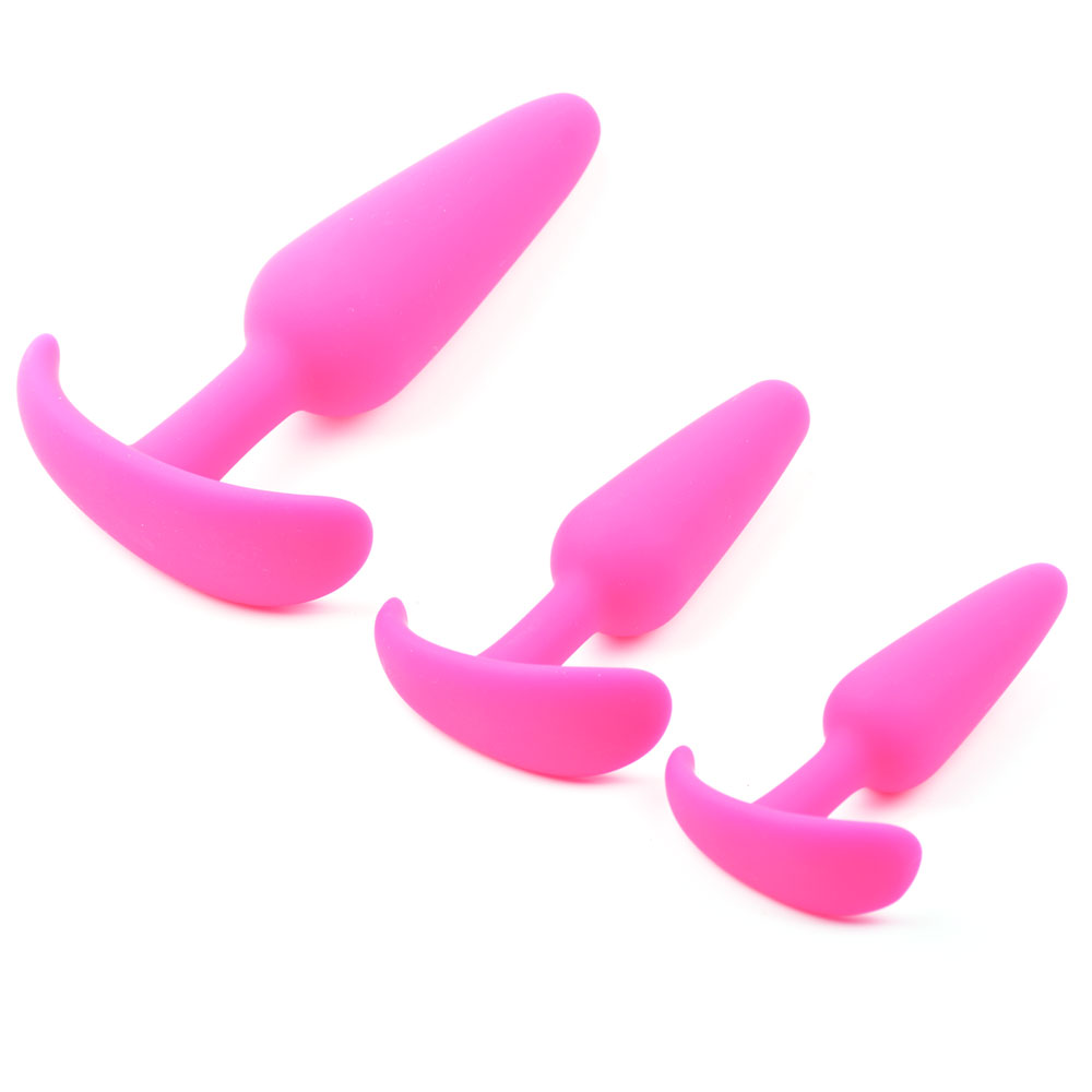 Set 3 Dopuri Anale Buttplug Kit Roz Passion Labs, #2, Erotic24.ro