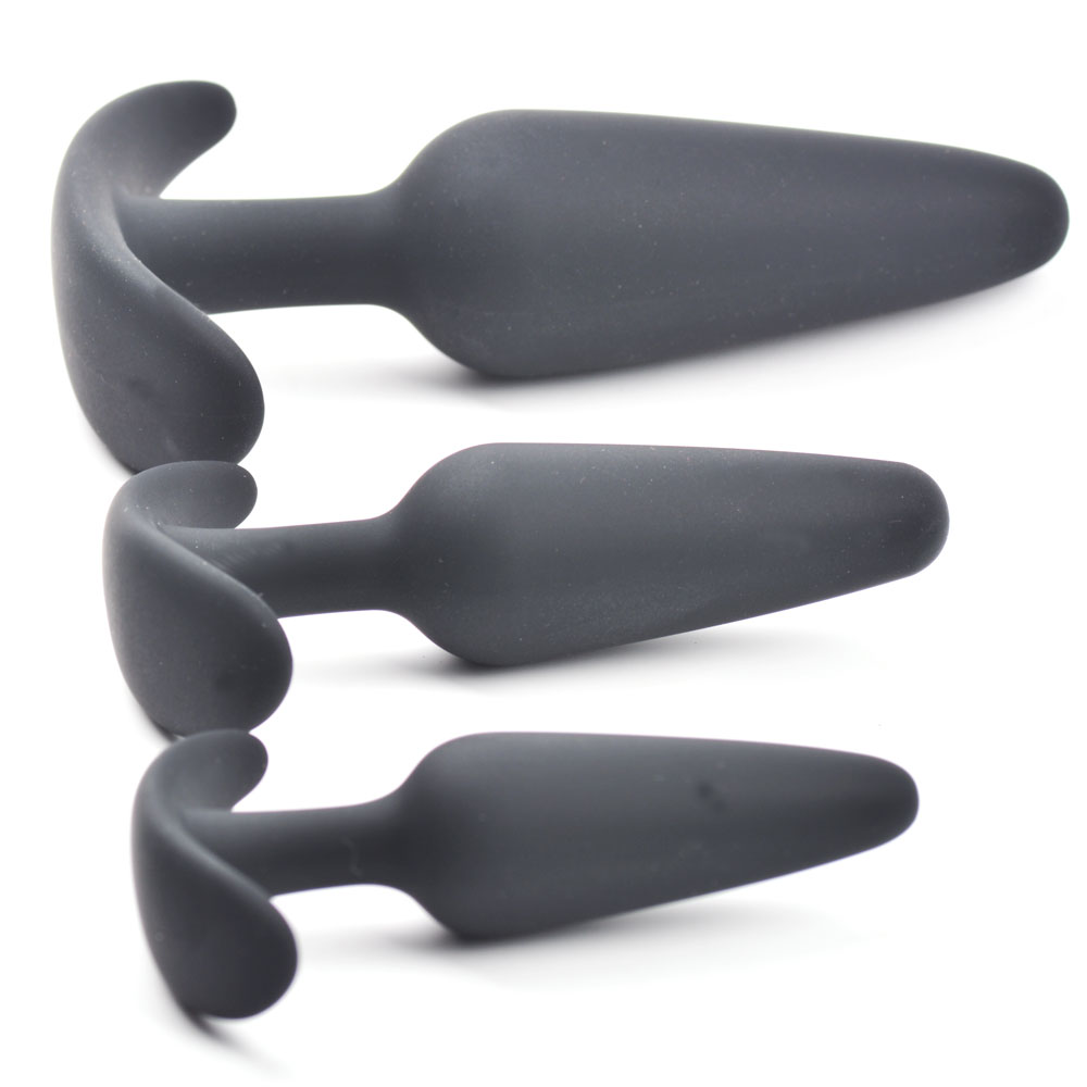 Set 3 Dopuri Anale Buttplug Kit Negru Passion Labs, Nr. 3, Erotic24.ro
